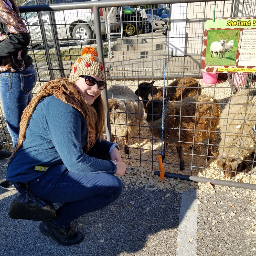 Leafy autumn hat crochet shetland sheep