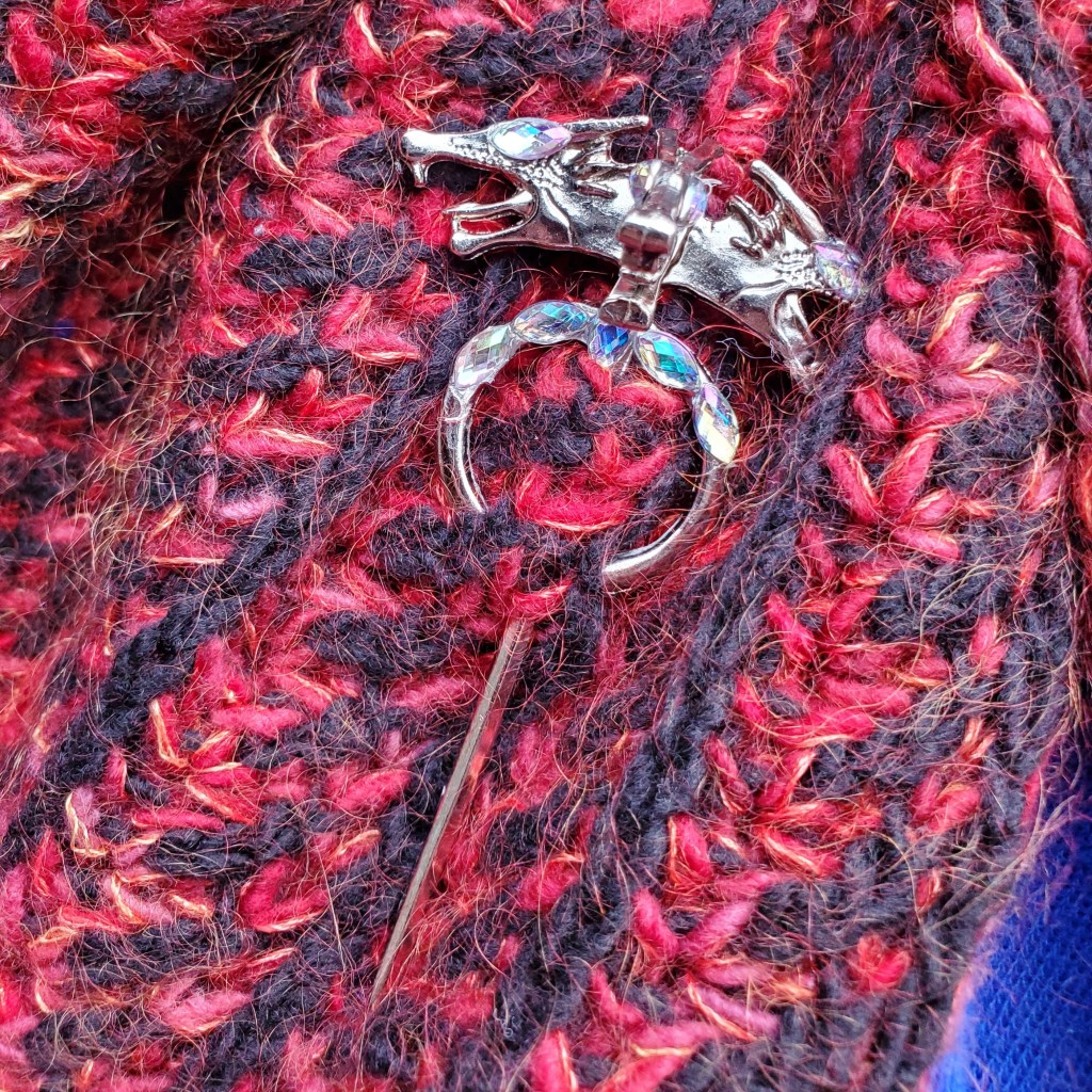 dragon shawl pin