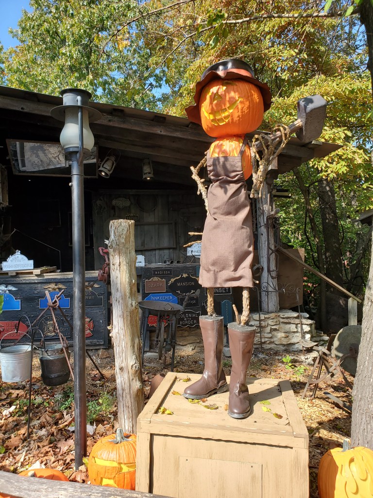 Blacksmith jack-o-lantern scarecrow