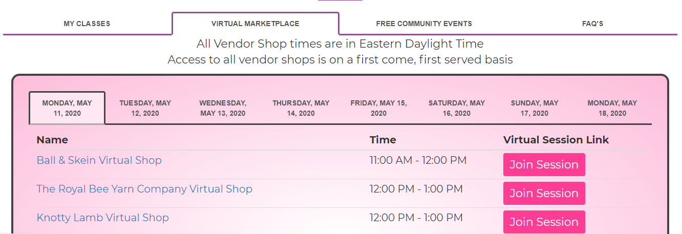 Virtual Vogue Knitting Live Event Hub