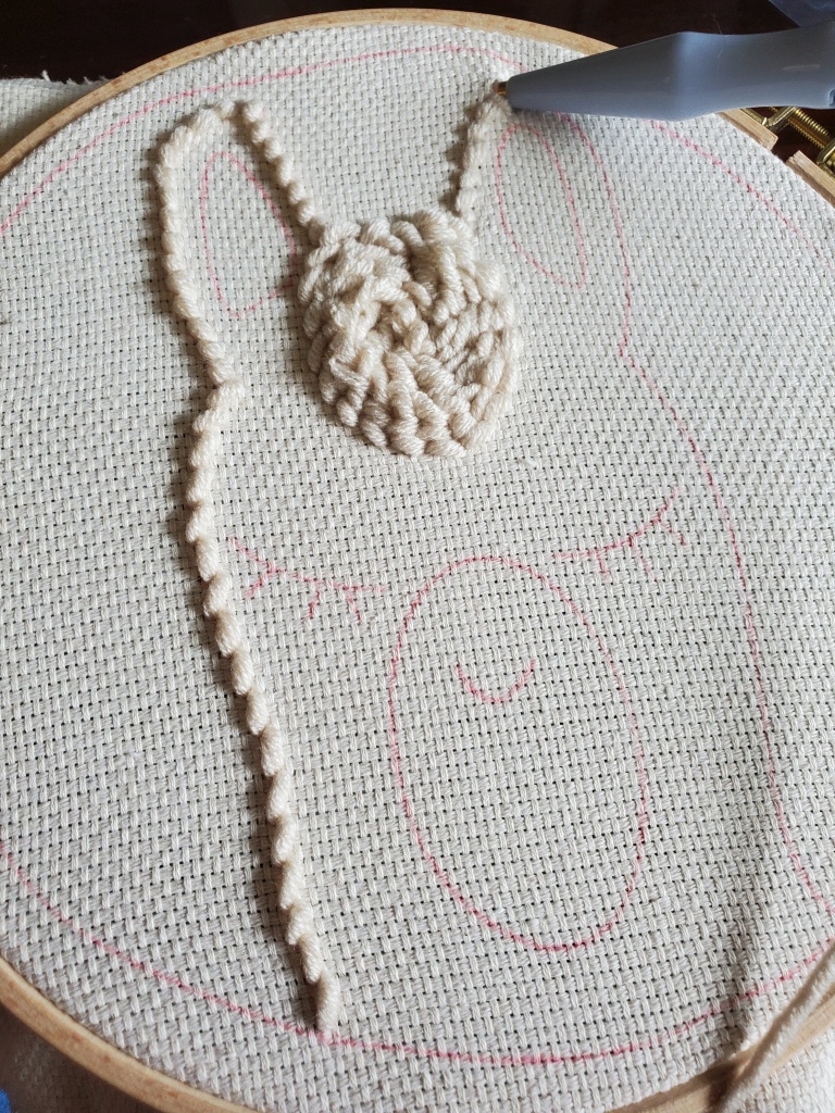 Starting the punch needle