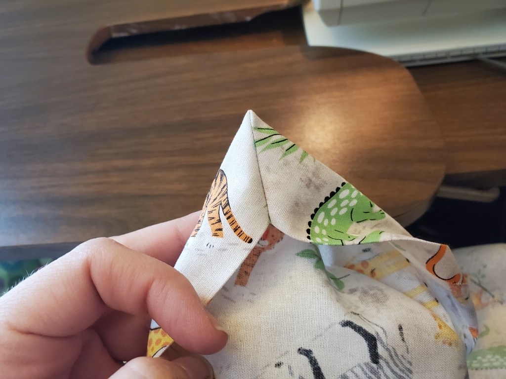 A finished mitered corner