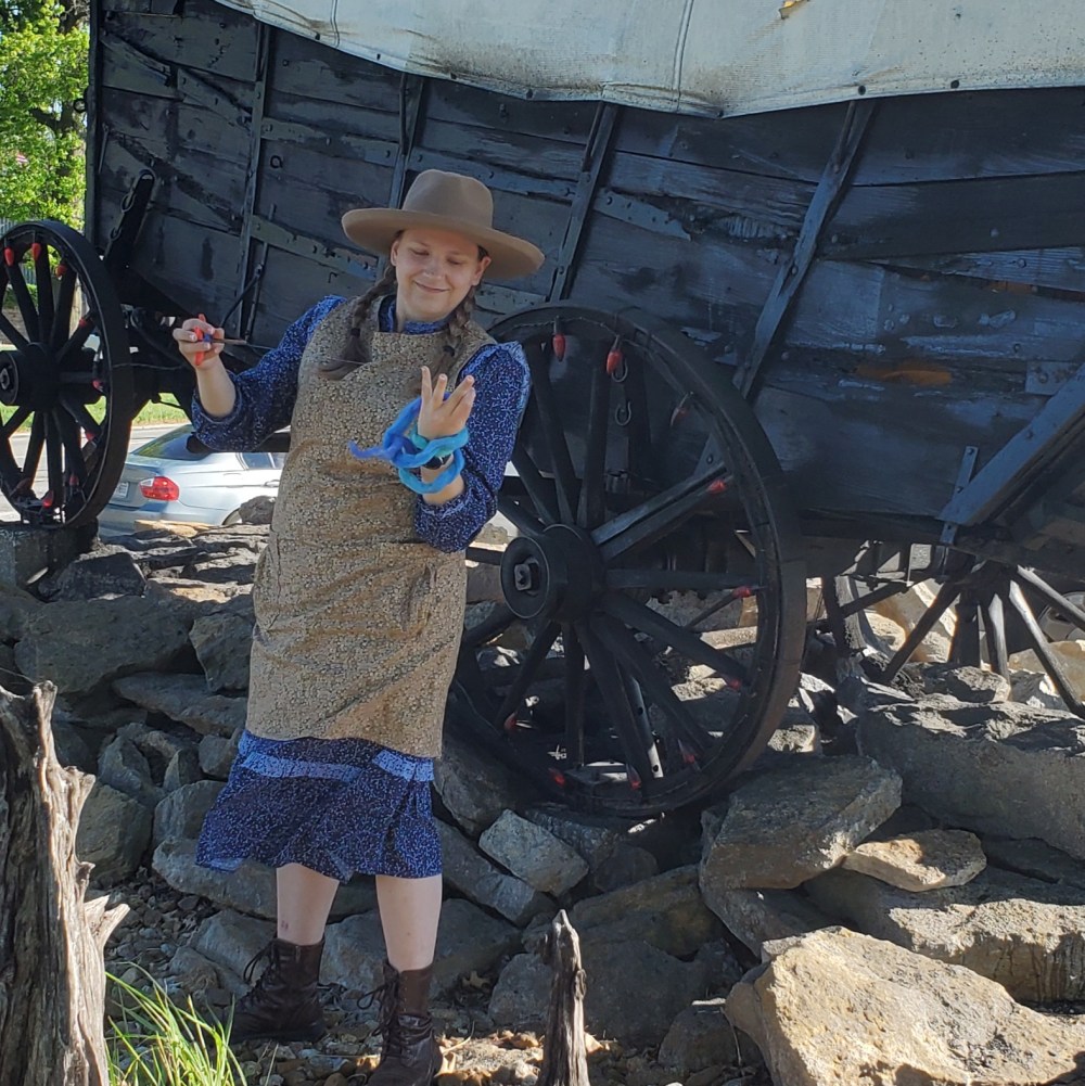 Emma winding a cop in her garb