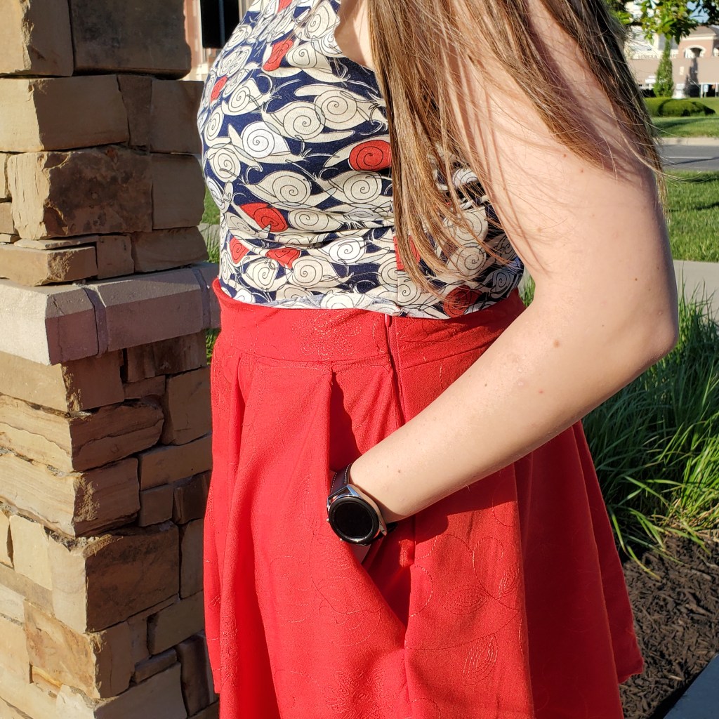 Close-up of Me Made May outfit