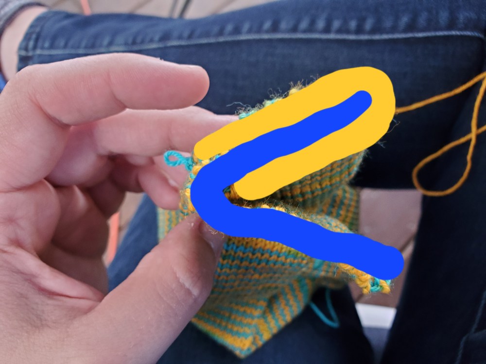 The ends stacked together