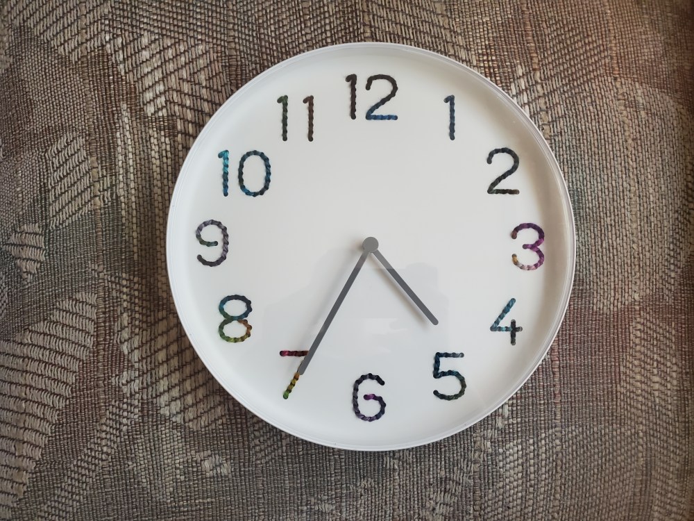 Stitched Tromma Clock