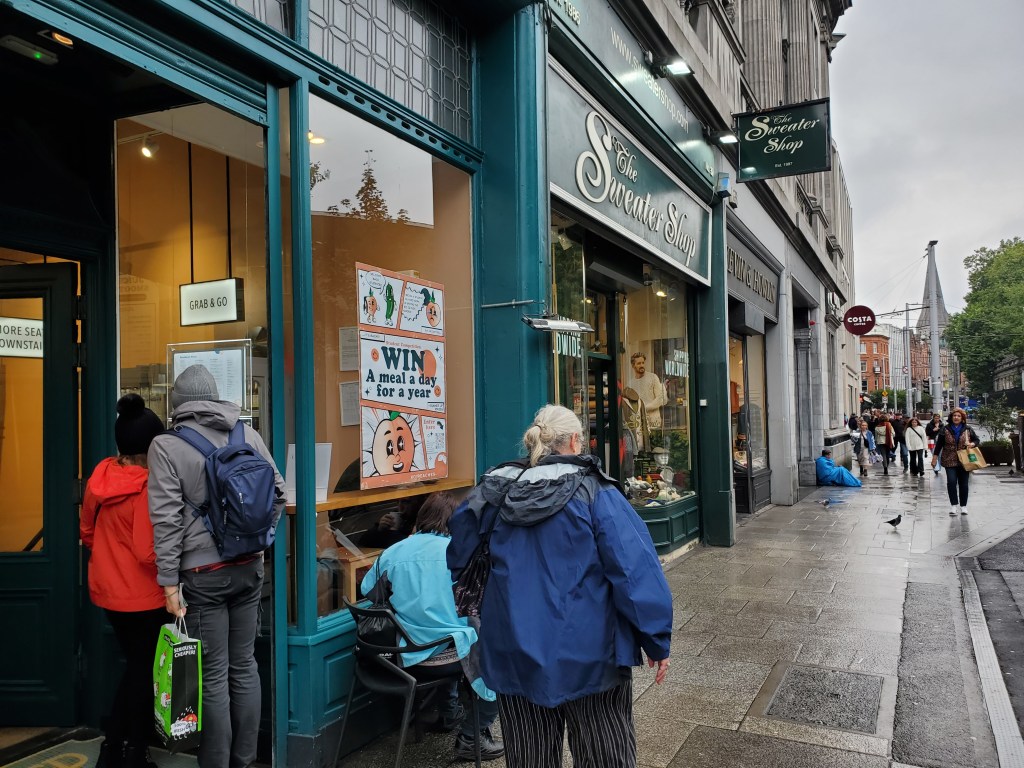 The Sweater Shop near Trinity college in Dublin