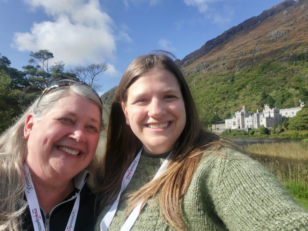 Emma and her mom at Kylemore Abbey