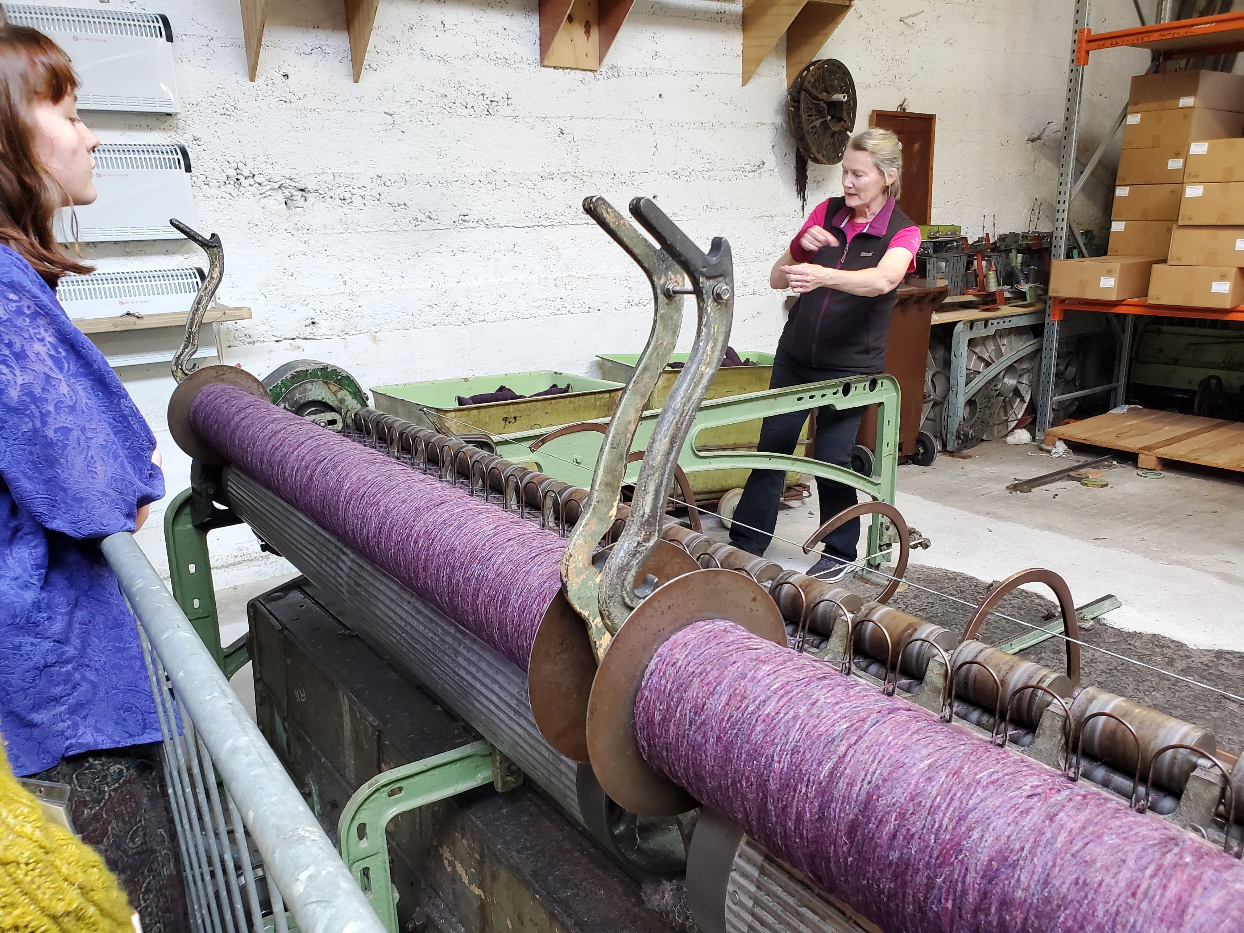 Spinning machine at Kerry Woollen Mills